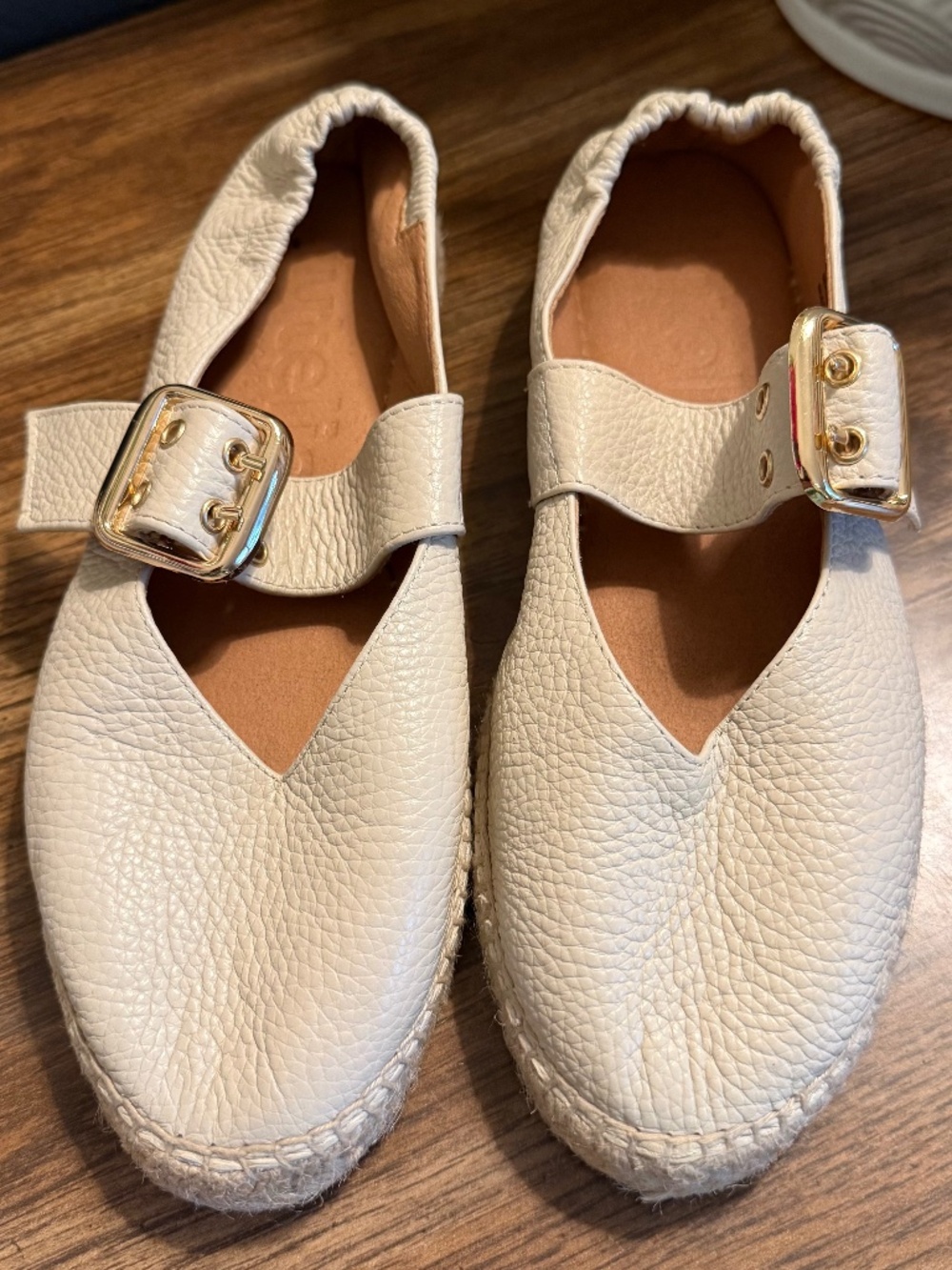 Jutelia Espadrille Mary Jane Leather Flats 8
